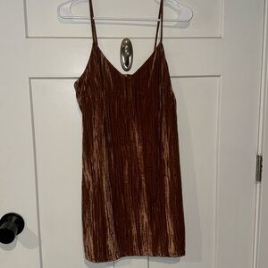 Elodie burnt orange velvet dress